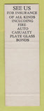 Matchbook Cover - LJ Messier Insurance Manchester NH SAMPLE