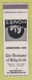 Matchbook Cover - Denhams of Ridgefield Houses Farms CT SAMPLE
