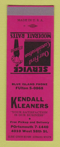 Matchbook Cover - Kendall Kleaners Chicago IL cleaners SAMPLE