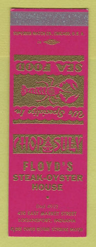 Matchbook Cover - Floyd's Steak Oyster House Logansport IN SAMPLE
