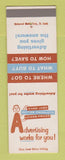 Matchbook Cover - Advertising Works Universal Match SAMPLE