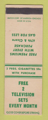 Matchbook Cover - Oil gas Chicago IL SAMPLE