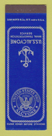 Matchbook Cover - USS Alcyone Naval Transportation Navy SAMPLE