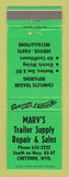 Matchbook Cover - Marv's Trailer Supply Sales Cheyenne WY