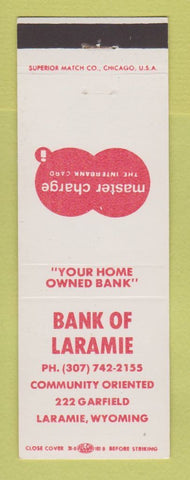 Matchbook Cover - Bank of Laramie WY Master Charge