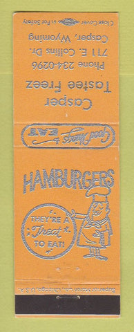 Matchbook Cover - Casper Tastee Freez Hamburgers Casper WY