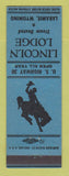 Matchbook Cover - Lincoln Lodge Laramie WY