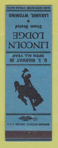 Matchbook Cover - Lincoln Lodge Laramie WY