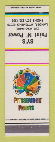 Matchbook Cover - Pittsburgh Paints Sy's Lander WY