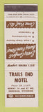 Matchbook Cover - Trails End Motel Sheridan WY