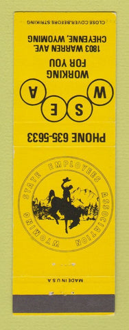 Matchbook Cover - Wyoming State Employees Association Cheyenne WY