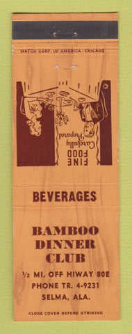 Matchbook Cover - Bamboo Dinner Club Selma AL