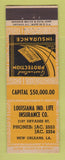 Matchbook Cover - Louisiana Life Insurance New Orleans LA ADVANCE