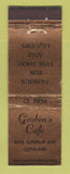 Matchbook Cover - Groben's Cafe Cleveland OH