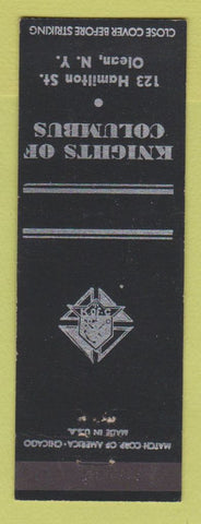 Matchbook Cover - Knights of Columbus Olean NY