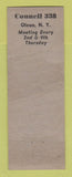 Matchbook Cover - Knights of Columbus Olean NY