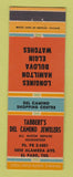Matchbook Cover - Tabbert's Del Camino Jewelry El Paso TX Longines Elgin Watches