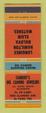 Matchbook Cover - Tabbert's Del Camino Jewelry El Paso TX Longines Elgin Watches