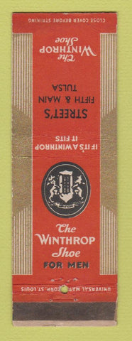 Matchbook Cover - Winthrop Men's Shoes Street's Tulsa OK
