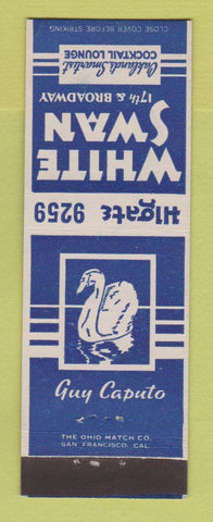 Matchbook Cover - White Swan Cocktail Lounge Oakland CA Guy Caputo