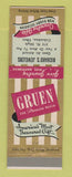 Matchbook Cover - Gruen Watches Richard's Jewelry Columbus OH