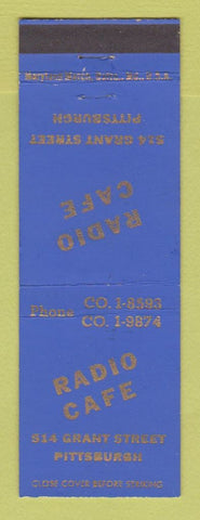 Matchbook Cover - Radio Cafe Pittsburgh PA