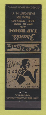 Matchbook Cover - Frank's Tap Room Fairport NY girlie