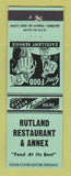 Matchbook Cover - Rutland Restaurant Annex