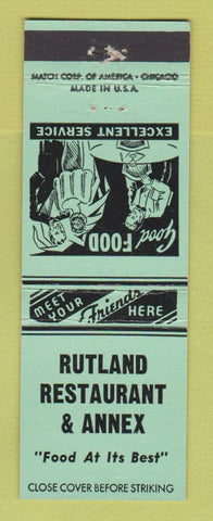 Matchbook Cover - Rutland Restaurant Annex