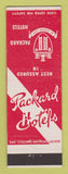 Matchbook Cover - Packard Hotels Zanesville Wooster Piqua Findlay OH