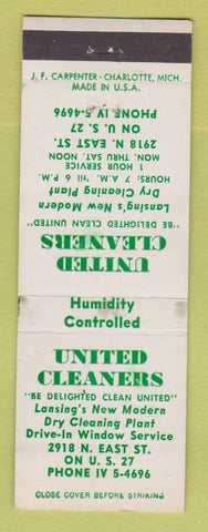 Matchbook Cover - United Cleaners Lansing MI WEAR