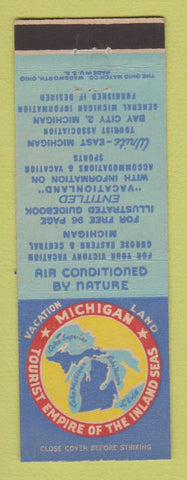 Matchbook Cover - Michigan Tourism Bay City MI