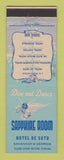 Matchbook Cover - Hotel De Soto Savannah GA Sapphire Room