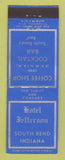 Matchbook Cover - Hotel Jefferson South Bend IN