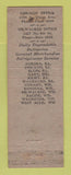 Matchbook Cover - Advance Transportation Trucking Chicago IL Milwaukee
