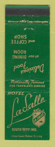 Matchbook Cover - Hotel LaSalle South Bend IN