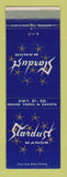 Matchbook Cover - Stardust Manor Grand Forks ND