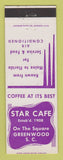 Matchbook Cover - Star Cafe Greenwood SC