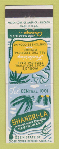 Matchbook Cover - Shangri La Restaurant Chicago IL