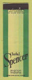 Matchbook Cover - Hotel Spencer Marion IN
