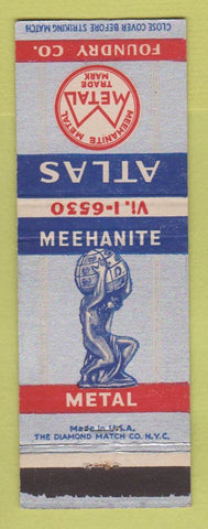 Matchbook Cover - Atlas Metal Foundry Meehanite Detroit MI