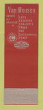 Matchbook Cover - Van Heusen Men's Clothes Ernst Birkholz Willoughby OH