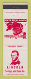 Matchbook Cover - Lincoln Savings and Loan Christmas Cleveland OH
