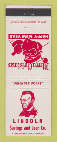 Matchbook Cover - Lincoln Savings and Loan Christmas Cleveland OH