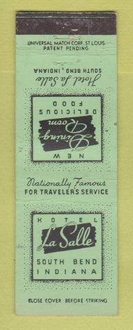 Matchbook Cover - Hotel LaSalle South Bend IN WORN