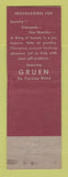 Matchbook Cover - Gruen Watches Lewell's Painesville OH WORN