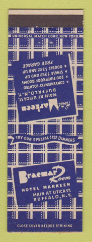 Matchbook Cover - Hotel Markeen Buffalo NY