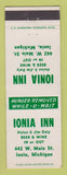 Matchbook Cover - Ionia Inn Ionia MI