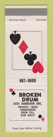 Matchbook Cover - Broken Drum Bar Cincinnati OH