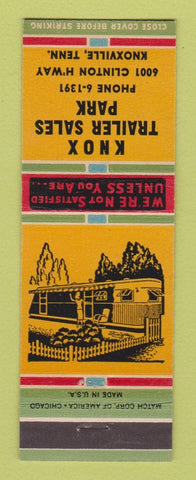 Matchbook Cover - Knox Trailer Sales Park Knoxville TN